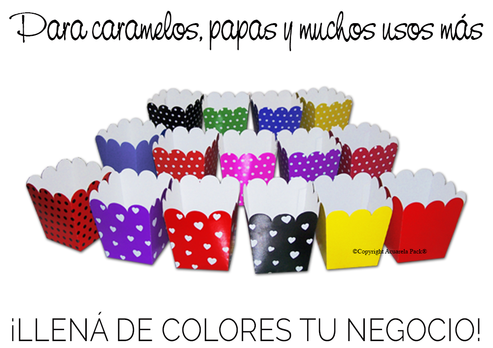 Carameleras/papas. Tamaño: Chicas. Lisos, lunares, rayas y muchos diseños más