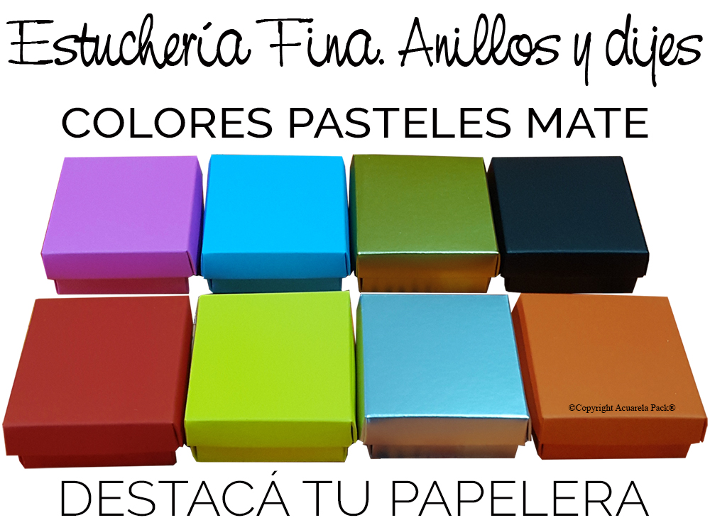 Estuches Joyería. También en colores pasteles mate
