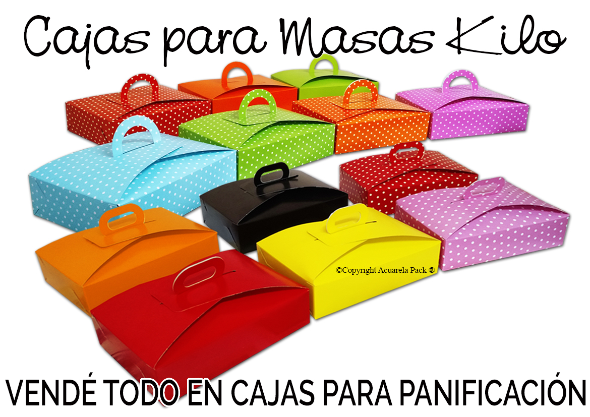 1310 Caja Masas Kilo. Disponible en todos nuestros colores, en blanco y también oro y plata